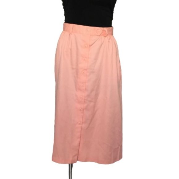 Vintage | Skirts | Vintage98s Julane Day Skirt Peach | Poshmark